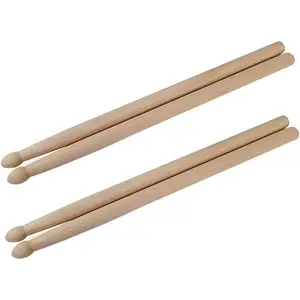 2 Pairs Maple  Drumsticks Wooden Drum Sticks Percussion Instruments Accessories for Beginner