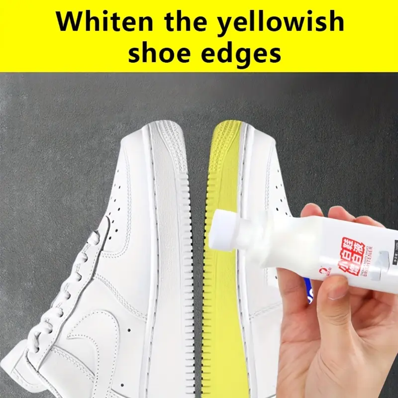 Shoe Whitening Liquid for Stains, Sneaker Stain Remover, Effective Cleaner for Shoes, Shoes Cleaning Agent, Removes Marks & Brightens Shoe Edges & Tips