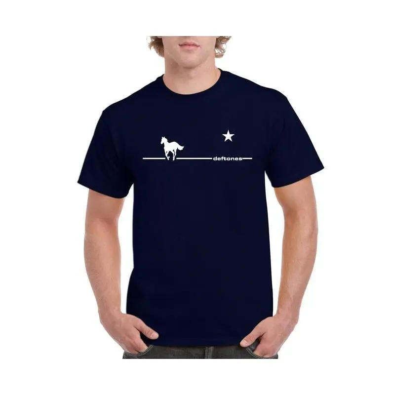 D*f.tones 2000s White Pony T-Shirt, Cotton Short Sleeve Shirt, Gift Shirt for Men and Women Crewneck Classic men's graphic tee