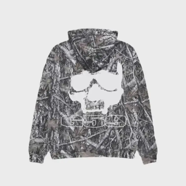 Unisex G59 Skull Camo Graphic Hoodie for Men & Women – Outdoor Streetwear Hoodie, Everyday Casual Application, Unisex Long Sleeve Hooded T-Shirt, Lightweight Casual Hoodie Tee