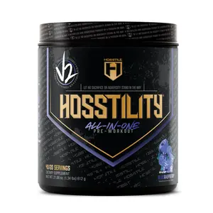 HOSSTILE Hosstility V2 All-in-One Pre Workout Powder – 40 Servings, Enhance Muscle Pump, Energy & Focus for Gym & Fitness Workouts