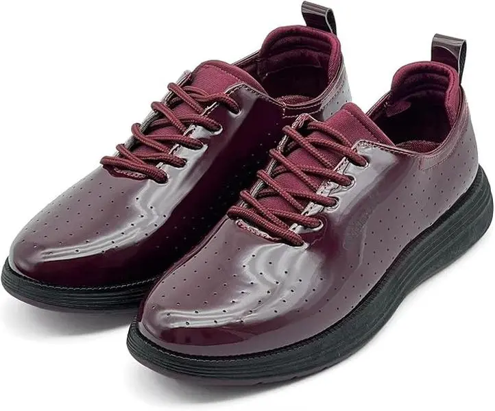 Men's Oxfords Shoes - Classic Design, PU Upper, EVA & Rubber Sole, Suitable for Formal & Business Casual Occasions Veratile Traction
