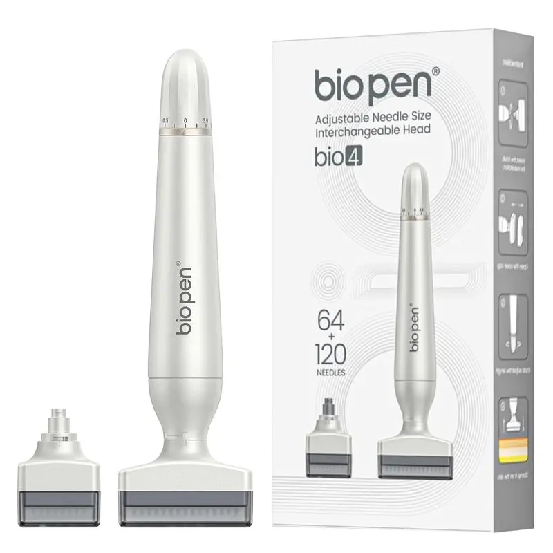 Bio Pen Bio 4 Double Headed Derma Stamp 64pins+120pins-0.25mm Microneedling Skin Care Tool