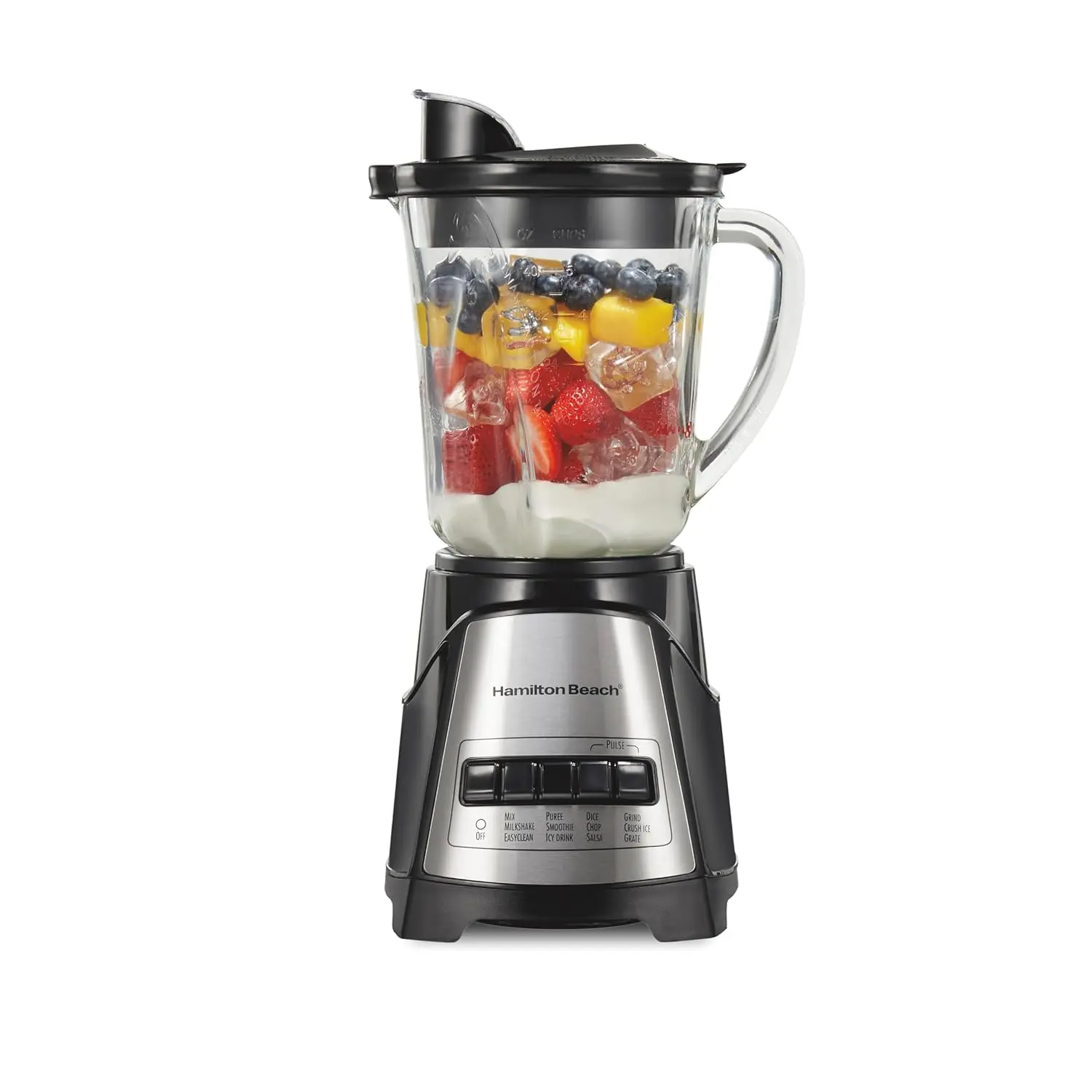 Beach Power Elite 700W Centrifugal Countertop Blender Juicer - 700W Motor (600 to 799 W), Sturdy 40 Oz Glass Jar, 12 Multi-Function Settings, Odorless Black Kitchen Appliance for Healthy Beverage Crafting, Easy to Clean