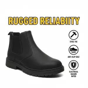 All-Terrain Splash-proof Smash-proof Puncture-proof Breathable Safety Shoes Unisex Chef Work Shoe Waterproof Anti-slip Durable Outdoor Comfortable showcasing Advanced Toe Shielding Flexible Base Construction and Heavy Duty Spec Men Women