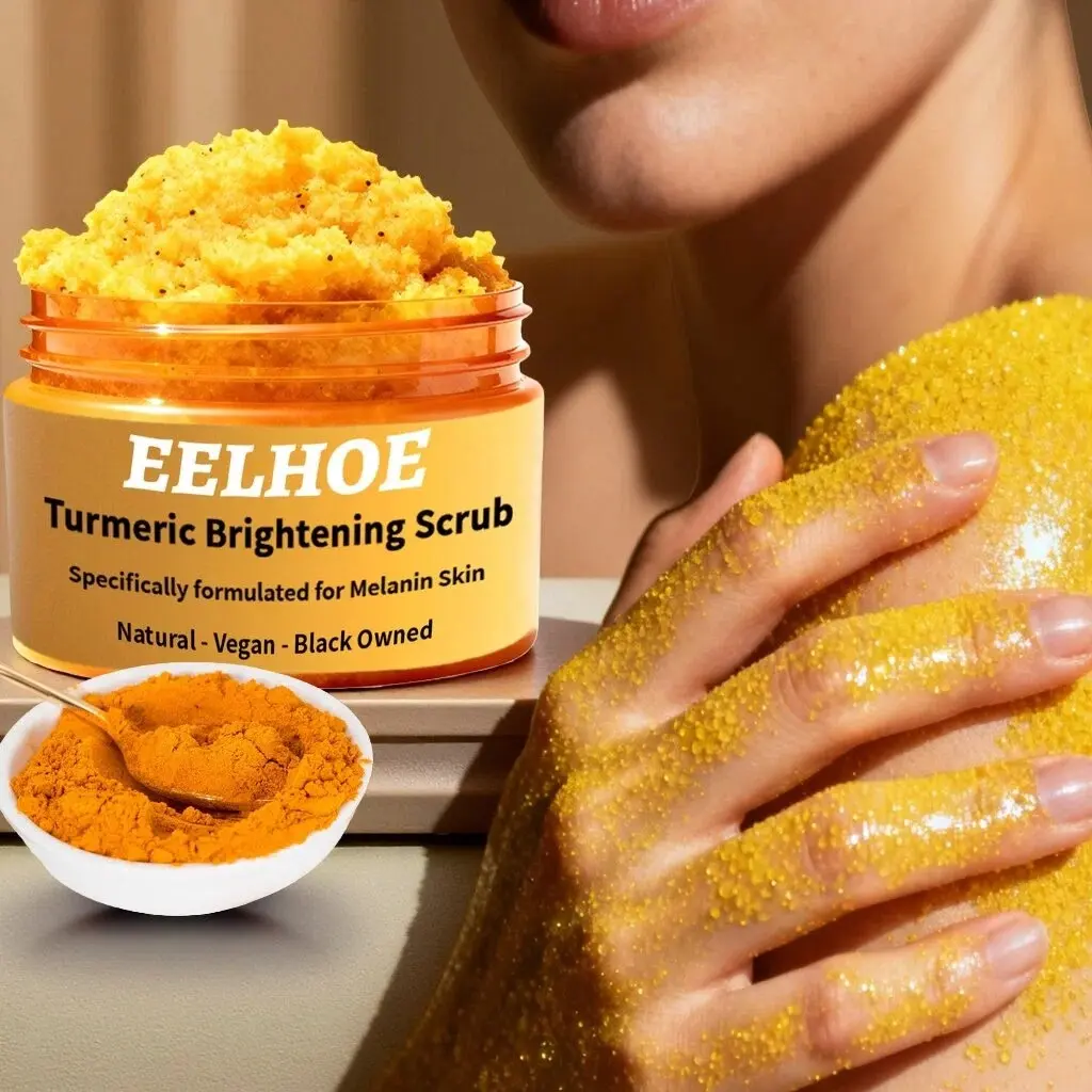 Turmeric Brightening Exfoliating Body Scrub for Hyperpigmentation and Exfoliation, Sea Salt & Vitamin E, Exfoliate Body, Body Scrub Exfoliator, Body Care, Body Cleansing Products