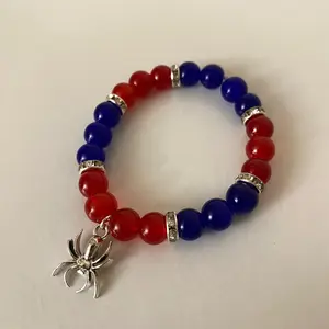 Spider-Man Beaded Bracelet (Silver)