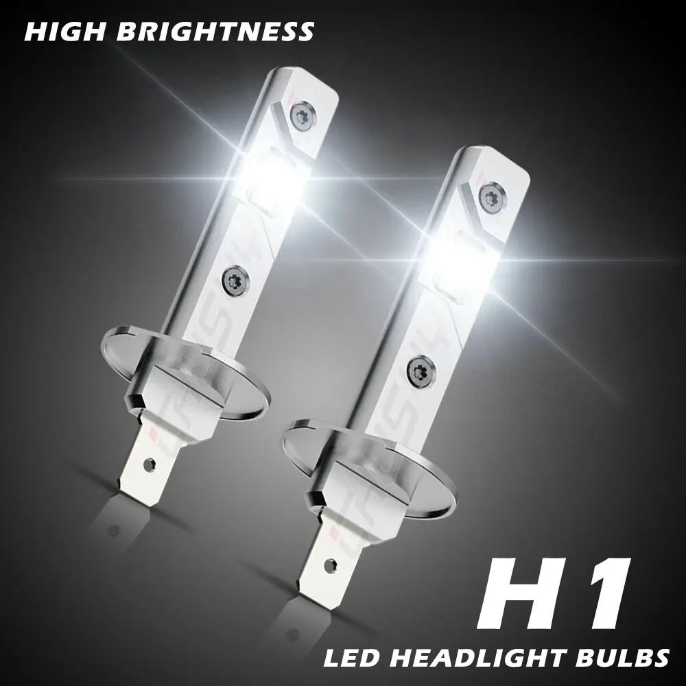 H1 6500K Super Bright White 40000LM CSP LED Headlight Bulb Kit High Low Beam DRL