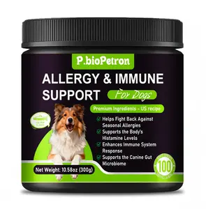 P.bioPetron Dog Allergy Relief Chews Probiotics for Itchy Skin & Ears Seafood Flavor 100ct Pack