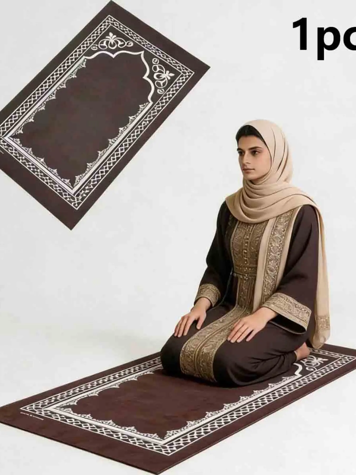 1pc Middle Eastern Islamic Prayer Mat For Muslim, Non-Woven Fabric, Printed Praying Pad, Outdoor Portable Carpet, Gift Idea, Prayer Rug, Muslim Prayer Rugs