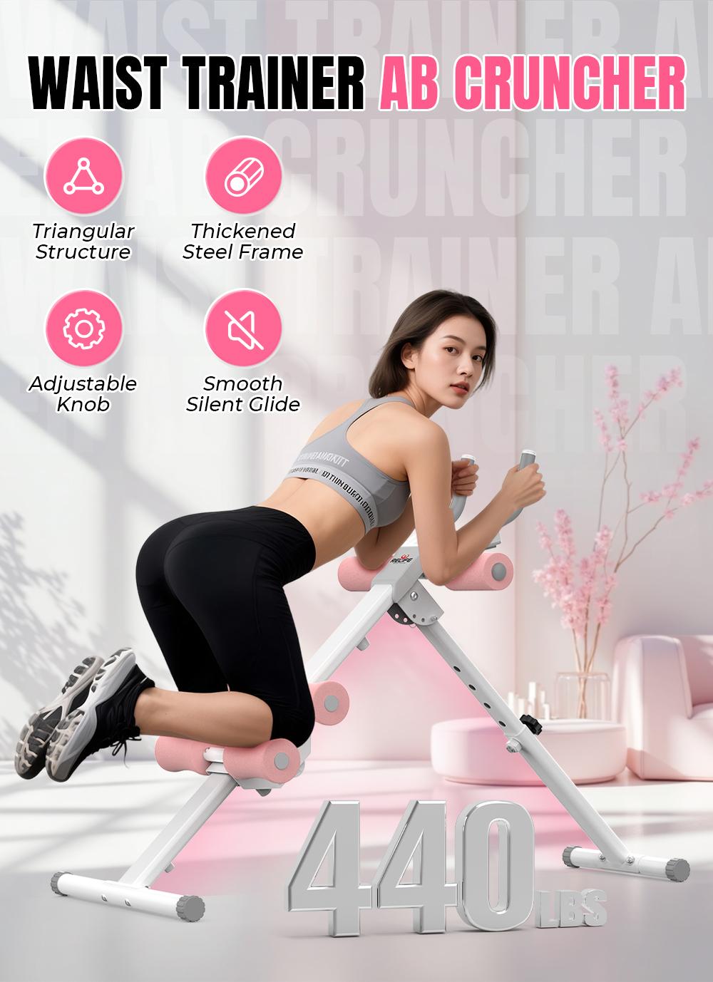 RELIFE REBUILD YOUR LIFE Adjustable Ab Machine Foldable Ab Trainer Equipment for Abs, Waist, Arms & Legs | Home Gym Beginner-Friendly Waist Trainer RELIFE REBUILD YOUR LIFE Adjustable Ab Machine Foldable Ab Trainer Equipment for Abs, Waist, Arms & Legs | Home Gym Beginner-Friendly Waist Trainer