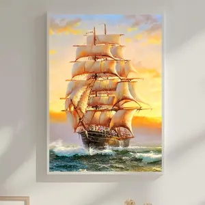DIY 5D Full Round Diamond Painting Kit Landscape Forest Art Rhinestone Picture Mosaic Cross Stitch Embroidery Home Decoration 12x16Inch