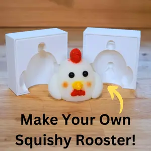 Squishy Chicken Mold - Make Your Own Taba Squishies With This 2-Part Mold