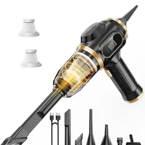 Mini Handheld Vacuum with LED Display & 5 Attachments for Efficient Cleaning