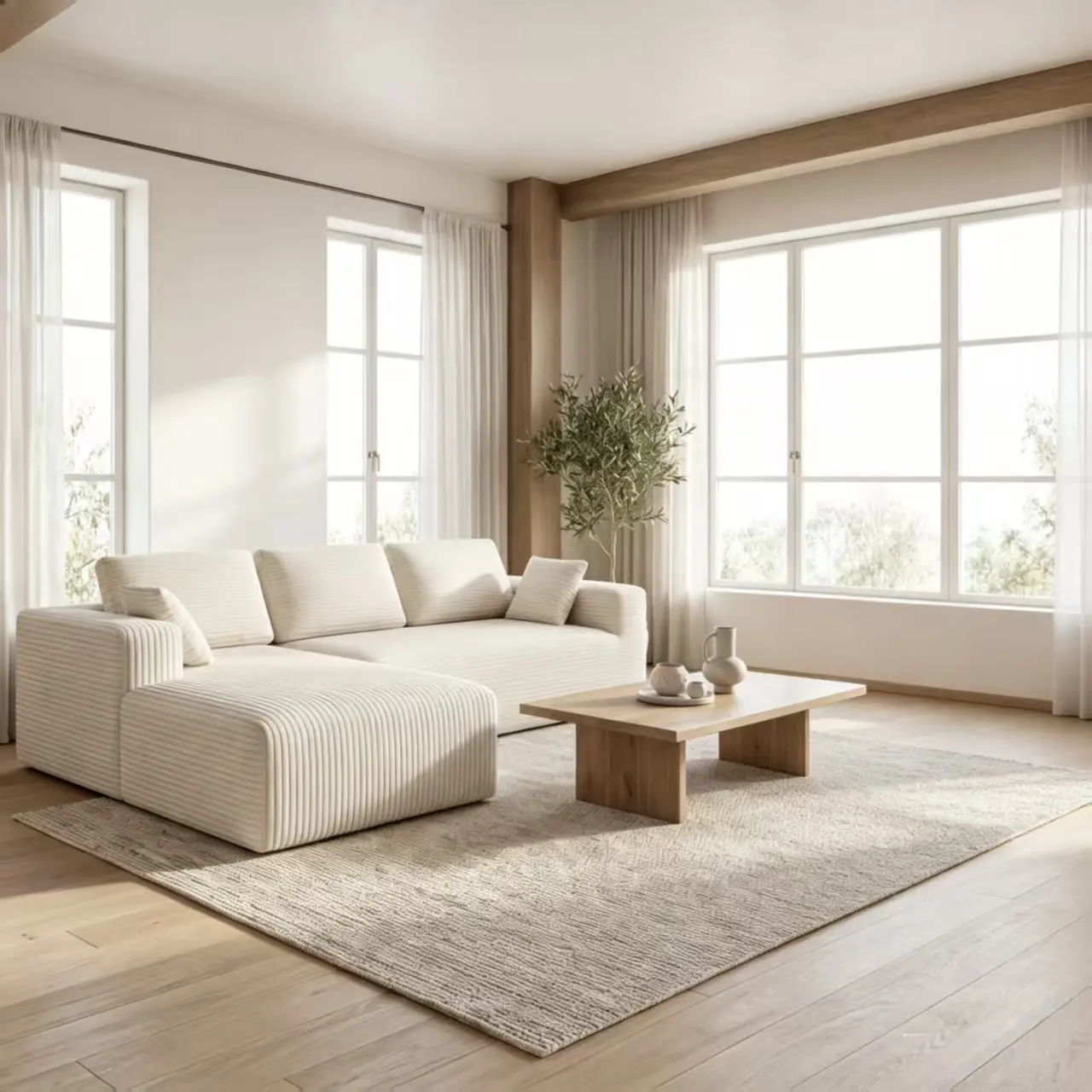 NEW,Modern corduroy L-shaped modular sofa, cloud sofa, living room sofa budget couch friendly boneless,