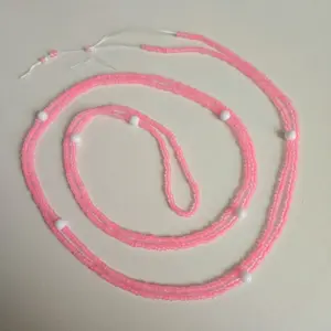 GLOW PINK WAIST BEADS