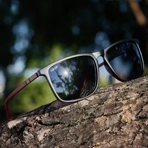 Oversized Square Polarized Sunglasses, UV Protection Outdoor Shades, Driving Fishing Eyewear for Men Women