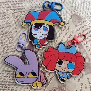 Digital Circus Jax Pomni Ragatha Keychains, Unique Gifts, Cute Acrylic Keychains Perfect for Fans & Collectors, Bag Accessories, Kawaii Merch Gifts Black Butler Acrylic Keychain,