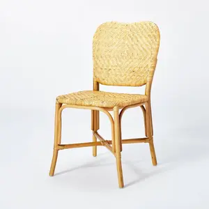 Threshold designed w/Studio McGee Woven Dining Chair Rustic Rattan Honey Yellow