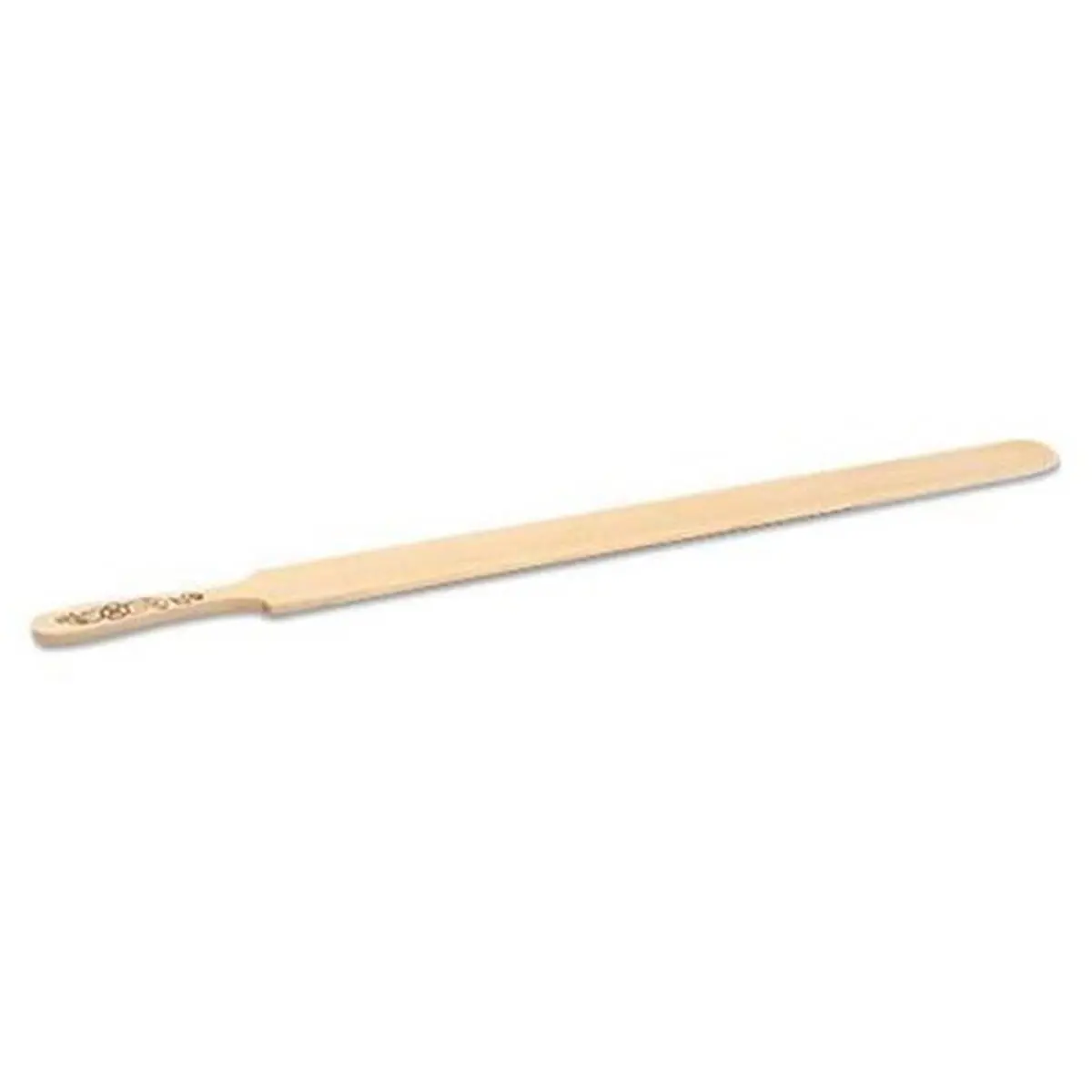 212 MAIN Extra Wide Tapered Edge Lefse Stick with Burned Rose Handle, 1.5 in. Hanging Kitchen Utensil for Pastry, Baking Supplies