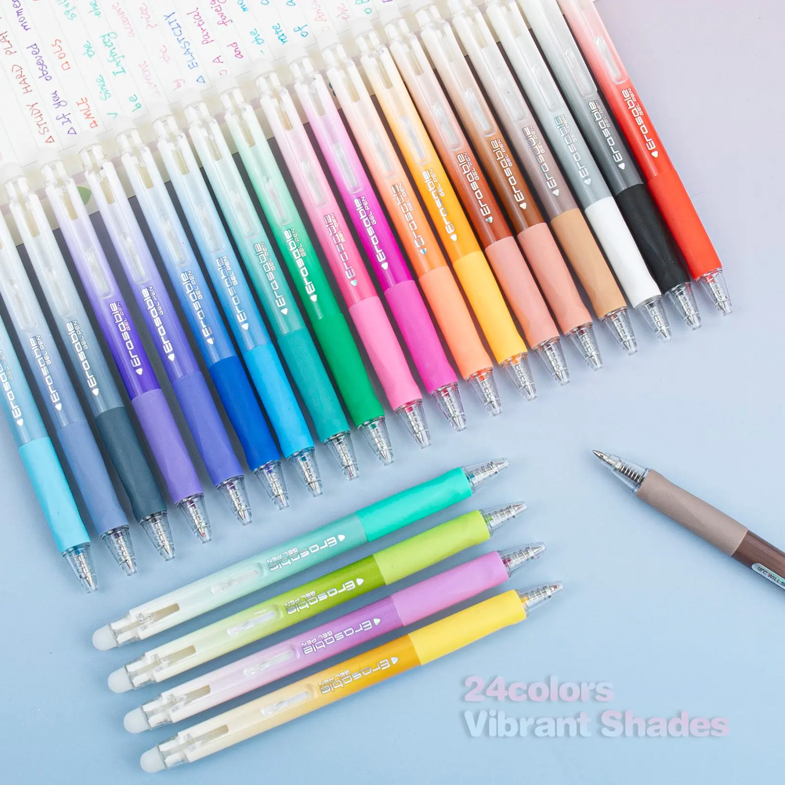 SASPOO Colors Erasable Gel Pens Retractable 0.7mm Point Smooth Writing 36 Assorted Colors for Students Teachers Artists Drawing Writing Planner Crossword Puzzles Colorful Marker Set