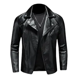 Men’s High-Quality Leather Motorcycle Jacket — Fashionable Turn-Down Collar Bomber/Biker Style in Leather or Suede