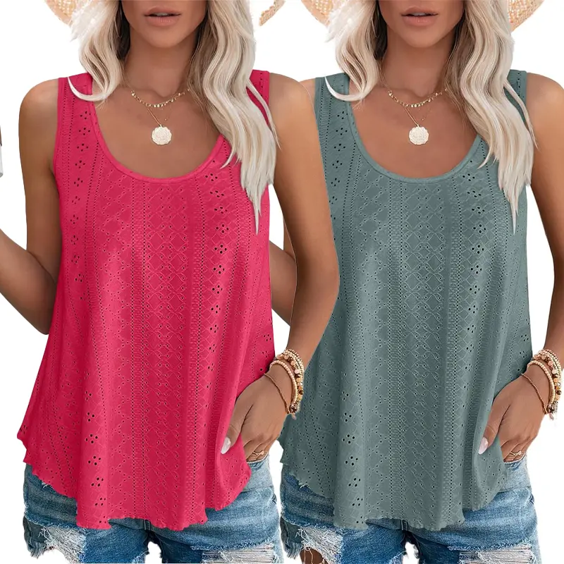 Round neck-Green and Hot Pink
