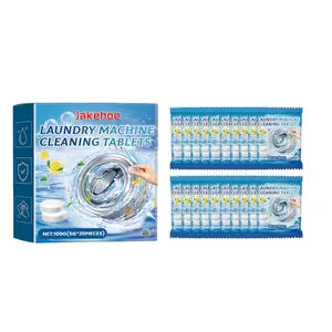 Washing Machine Cleaner Descaler 12 Pack - Deep Cleaning Tablets For HE Front Loader & Top Load washing machine maintenance cleaning tablets appliance freshener
