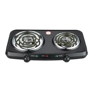 Portable Double Burner and Hot Plate, 120V~ 1800W Cooker Stove Easily Adjustable Cooktop Gas Range Kitchen Appliances