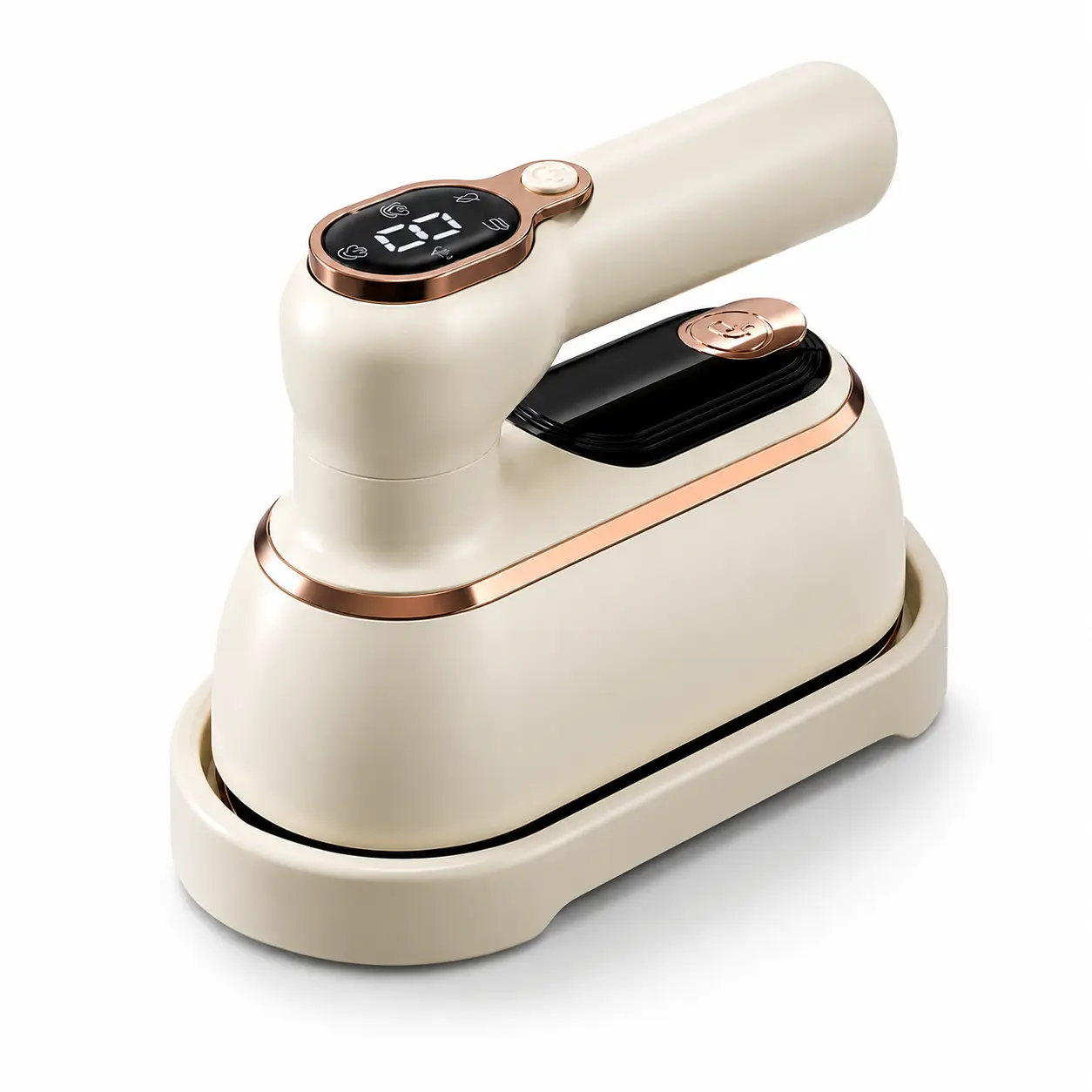 Travel Steamer, Steamer for Clothes, 1200W Clothes Steamer with 10-Second Heat Up, LED Display and 180? Rotatable Handle, Ceramic Soleplate for Travel and Office