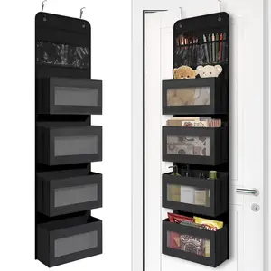 Door Hanging Storage Organizer with Multi Pocket Space Saving Overdoor Organizer Hangable for Bathroom, Kitchen, and More