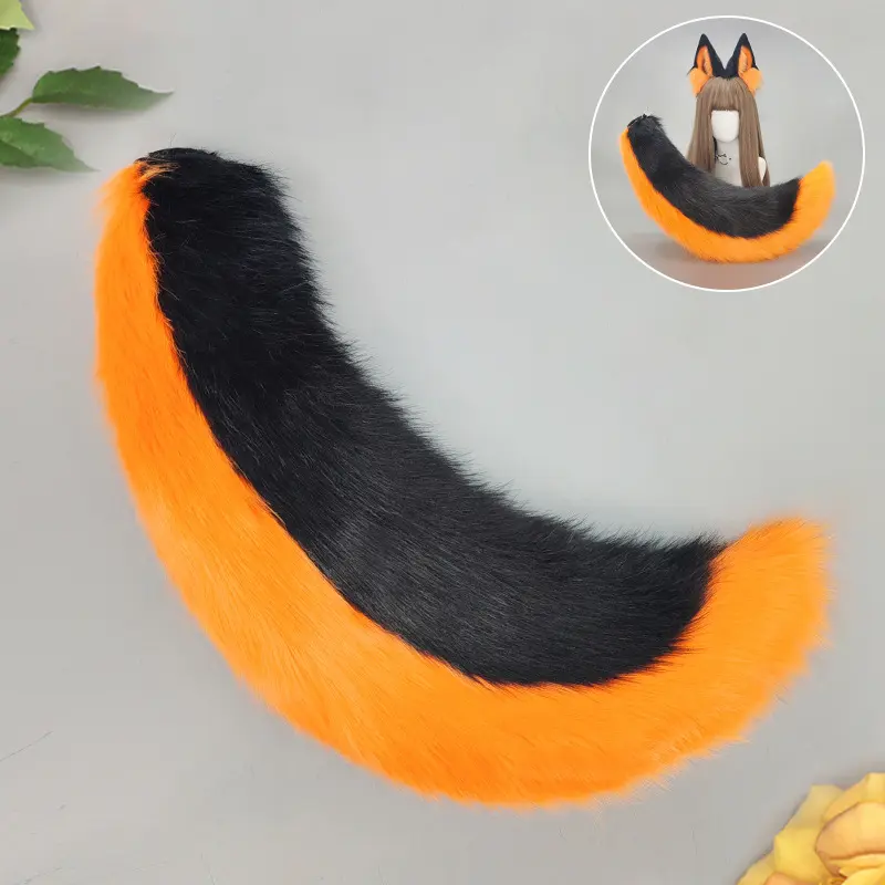 Black Wind Wolf Tail   Black Orange