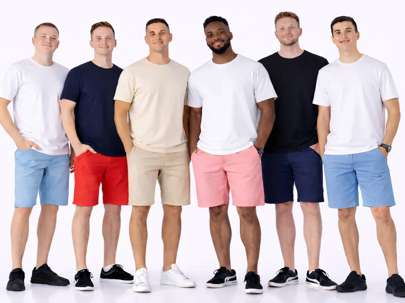 3 Pack: Men's Chino Shorts Slim Fit Above Knee Casual Cotton Blend Lightweight Summer Shorts Flat Front Clean Fit Everyday Wear Travel Beach Shorts S-2XL