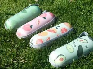 Mini Sun Rain Umbrella Pocket Small Lightweight Windproof Folding Portable with 99% UV Protection Cute Fruit Pattern Gift for Her/kids