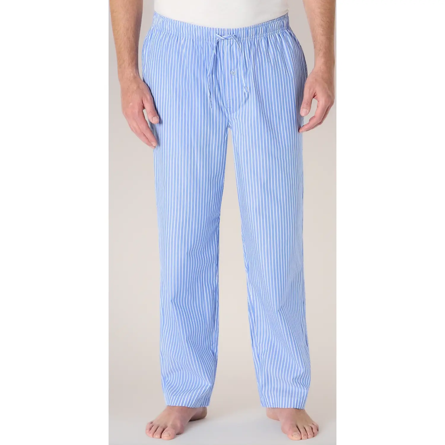 Dog & Cat Essential Cotton Poplin Pajama Pants - Straight-Fit, Drawstring Elastic Waist, Soft Breathable Loungewear Sleepwear for Home Relaxation & Sleep