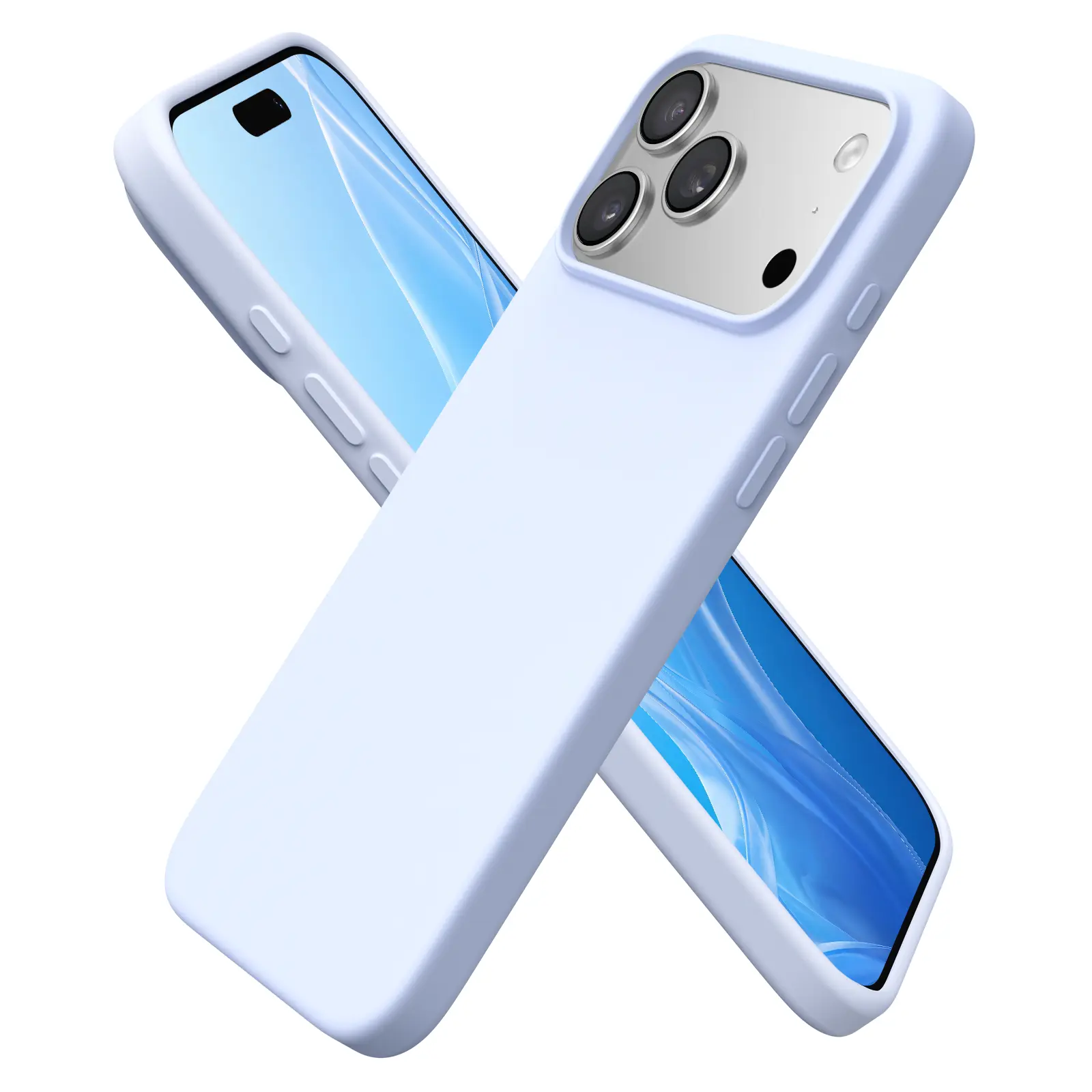 Slim 3-Layer Liquid Silicone Soft Gel Shockproof Phone Case for iPhone 17, 16, 15 Series, Anti-Scratch Microfiber-Lined Protective Smartphone Casing, Phone Accessories