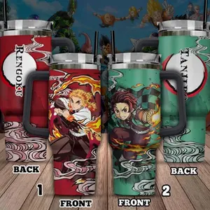 Demon Slayer Anime Custom Quencher 30oz Or 40oz Stainless Steel Tumblers With Handle NNA