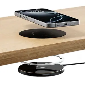 Invisible Wireless Charger - Fast Charging Pad for Smartphones & Tablets - Sleek Design for Desk & Table Use Cellphone Electronic