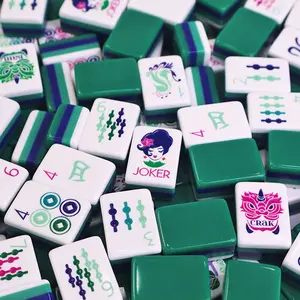 Authentic American Mahjong Set 160 Premium Acrylic Tiles in Rich Dark Green Complete Game for Family Friends Night Fun and Luxury Gift Giving Perfect for Beginners and Experts