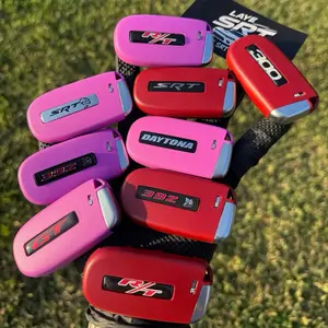 Red SRT -Hellcat Key Fob Shell for Dodge Charger Challenger Durango Chrysler 300 Redeye Demon Trackhawk with SRT Logo