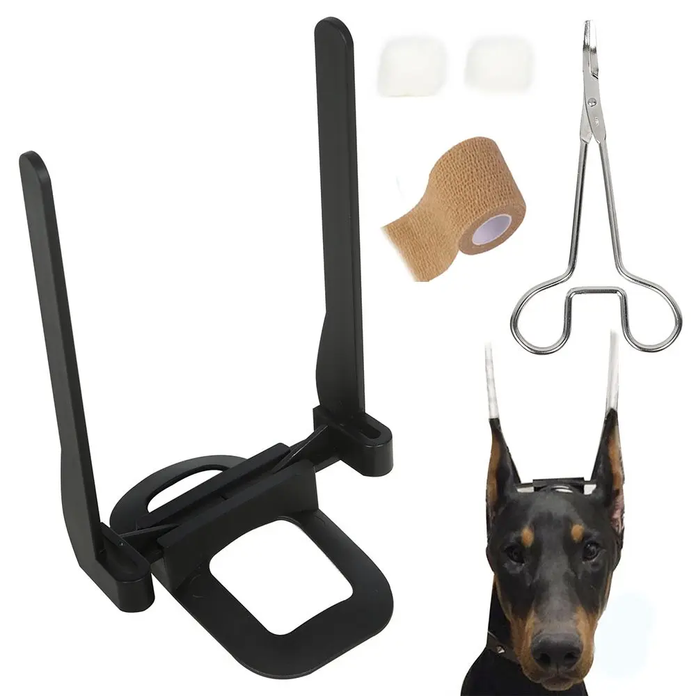 Dog Ear Support Kit | Suitable for German Shepherds & Dobermans | Ear Standing Correction & Support Brace | Includes Ear Support Tool & Seamless Bandage | Adjustable Ear Care Support | Fits Large, Medium & Small Dogs | Fitting