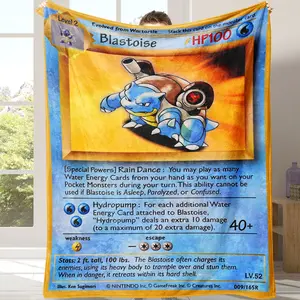 Soft Flannel Blanket, Cozy Water Arrow Turtle Design, Perfect for Office Nap, School, Home Picnic, Travel Gift Idea, Soft Comfy Blanket