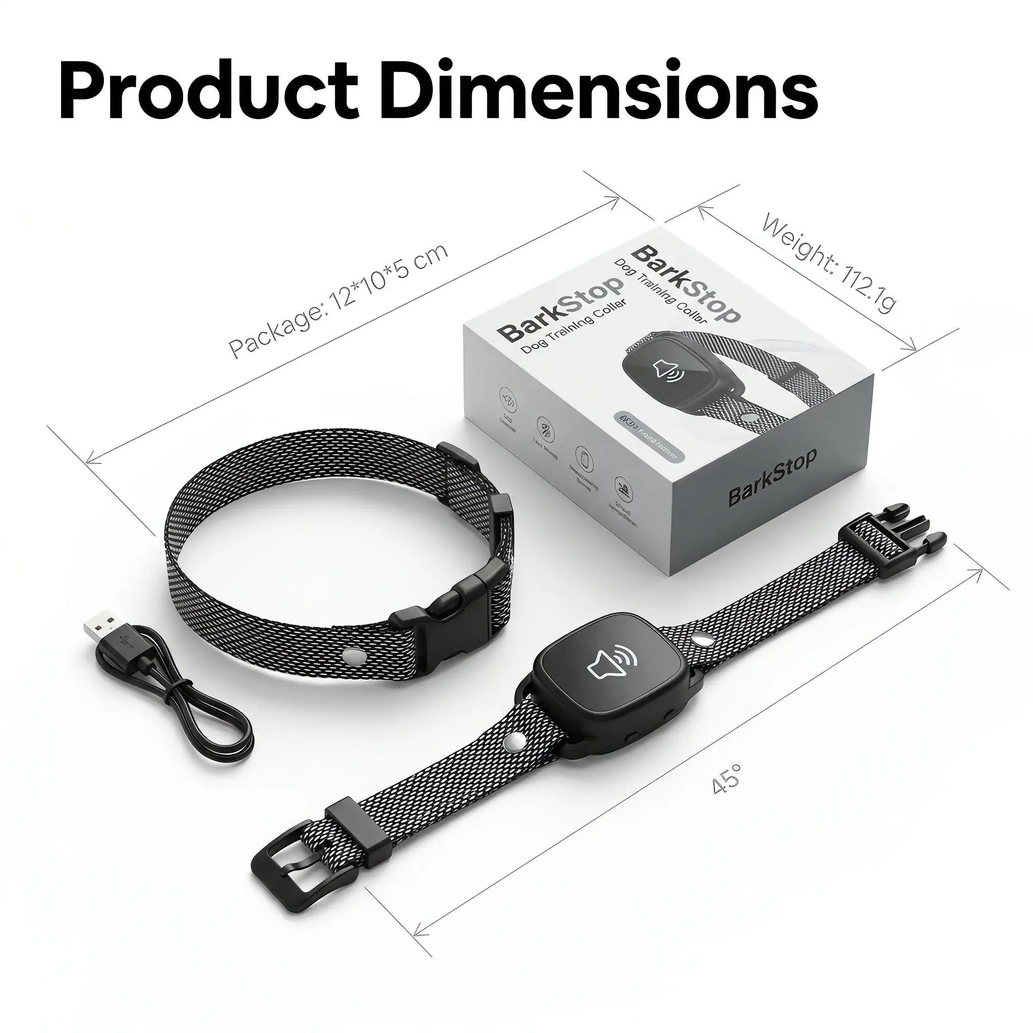 No Shock Training Collar Sound Vibration 3.0 Recognition Low Battery Alert outdoor Silencer Dog ipx6 waterproof Rechargeable dual emitter safe adjustable nylon strap home security puppy tool e collar bark