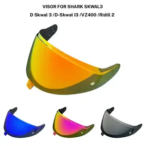 D Skwal3 Visor Lens for Shark Skwal3 D skwal I3 SunGlass VZ400 Helmet Visors Shield Ridill 2 Windshield Motorcycle Accessories Anti UV Anti Scratch Polycarbonate Day Use