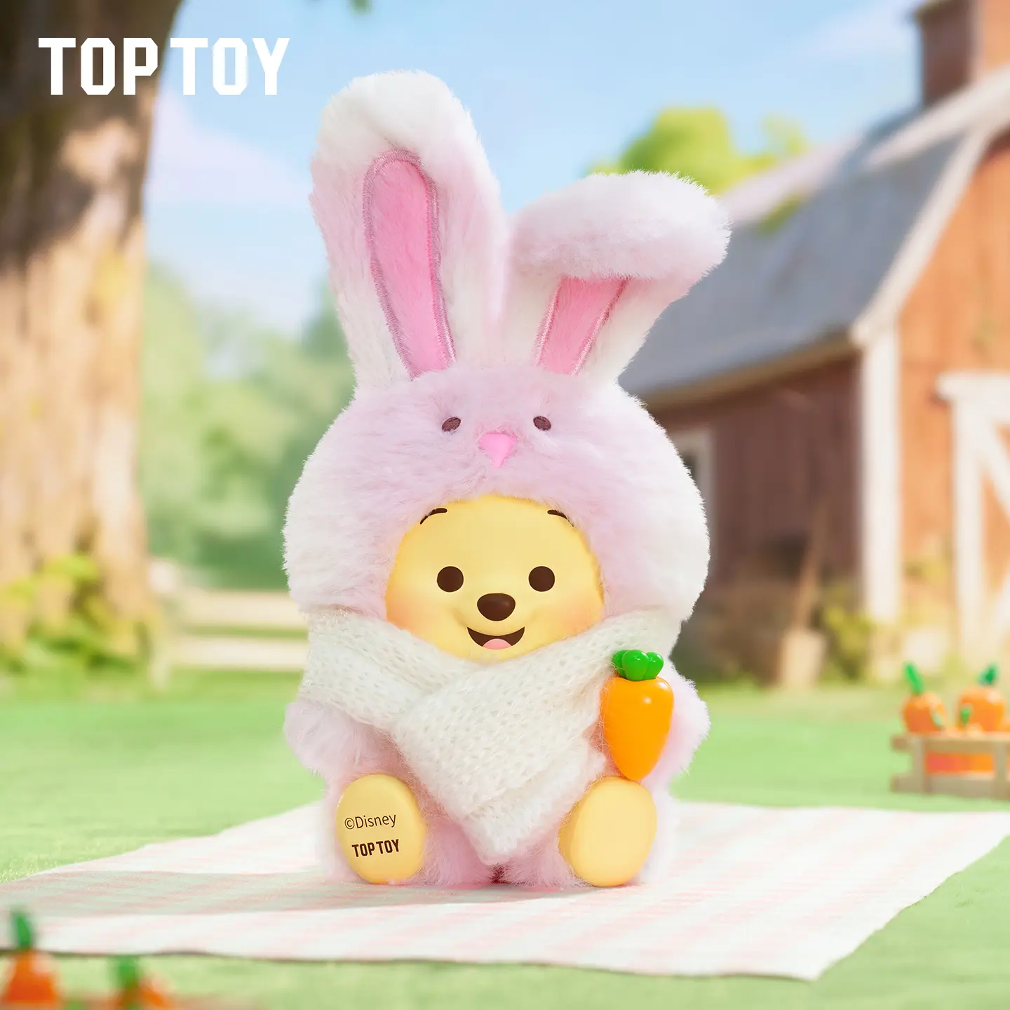 TOPTOY Disney Winnie the Pooh Happy Farm Series Vinyl Plush Blind Box - Blind Bag Collectible Toy, Cute Figure, Desktop Ornament, Birthday & Holiday Gift tiktokshopbacktoschool