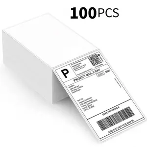 4x6 Inch Self-Adhesive Thermal Labels, 100 Sheets, 100x150mm, Compatible with D100/d200 Printers, Office Supplies, Father's Day Gift