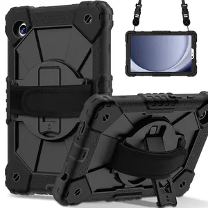 Shockproof Tablet Case with Hand Strap, 360 Degree Rotatable Handle Stand Tablet Cover, Tablet Protective Cover, Tablet Accessories Compatible with Samsung Galaxy Tab A9