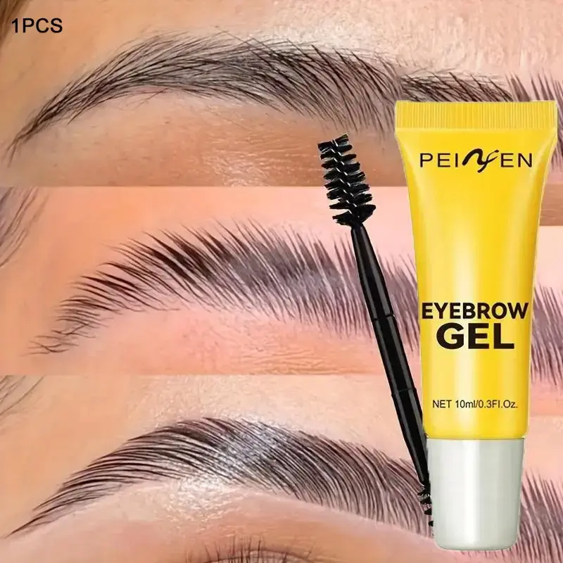 New Strong Hold Eyebrow Gel with Brush,Transparent Brow Sculpting Gel,Precisely Sculpted Brows,Eyebrow Gel Makeup,Brow Gel Clear,Powerful Styling Gel for Wild Brows,Suitable for All Skin Types
