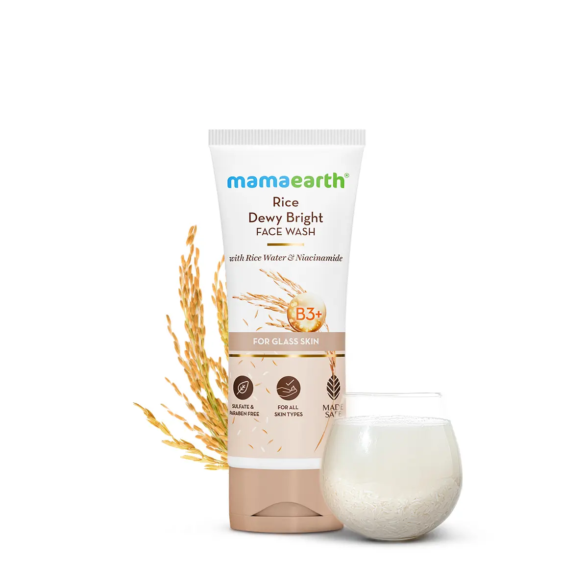 Mamaearth Rice Face Wash With Rice Water & Niacinamide