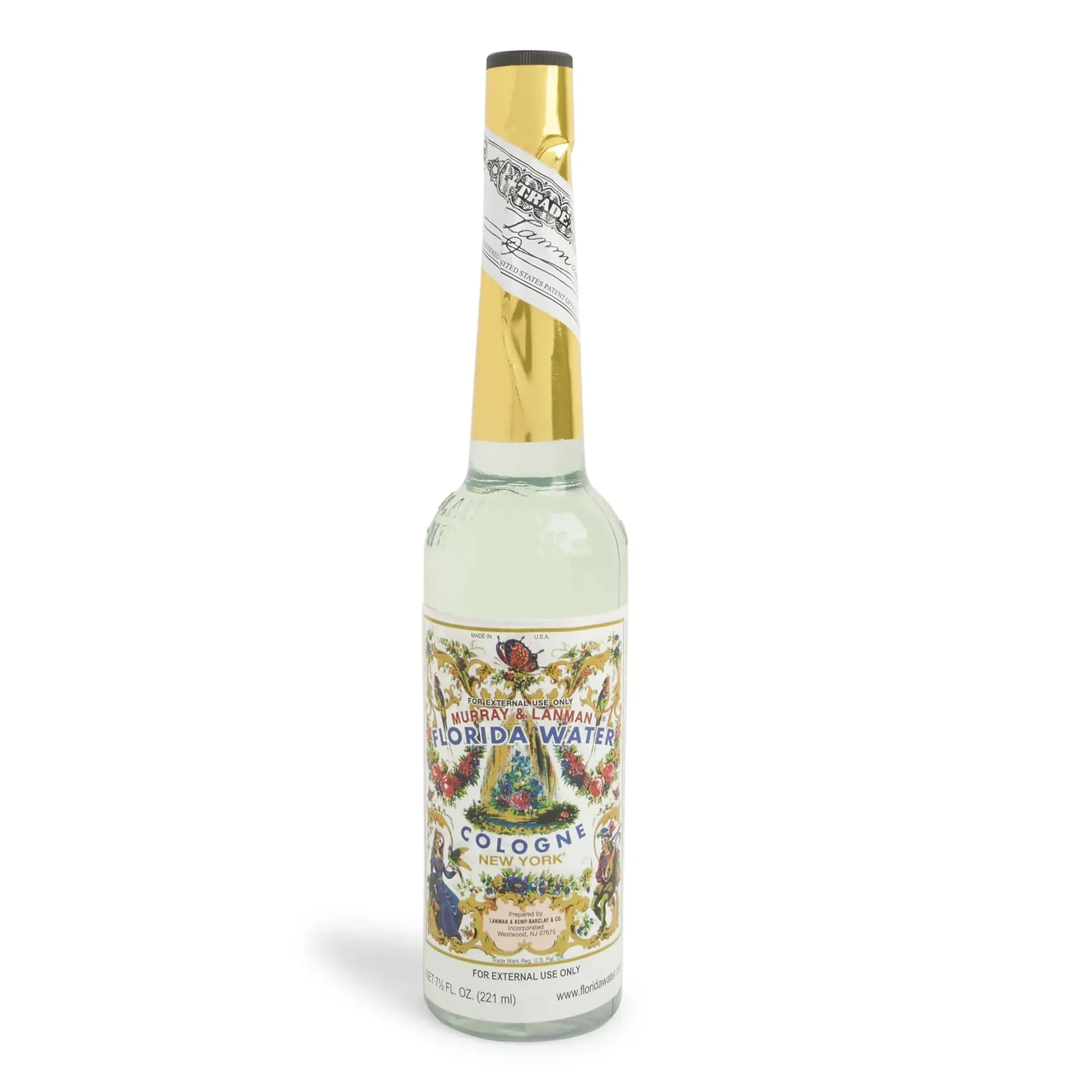 Murray & Lanman L&K Florida Water Cologne 7.5 Fl.oz Unisex Perfume with Light Florals & Lemon Notes Cooling & Calming Made in the US
